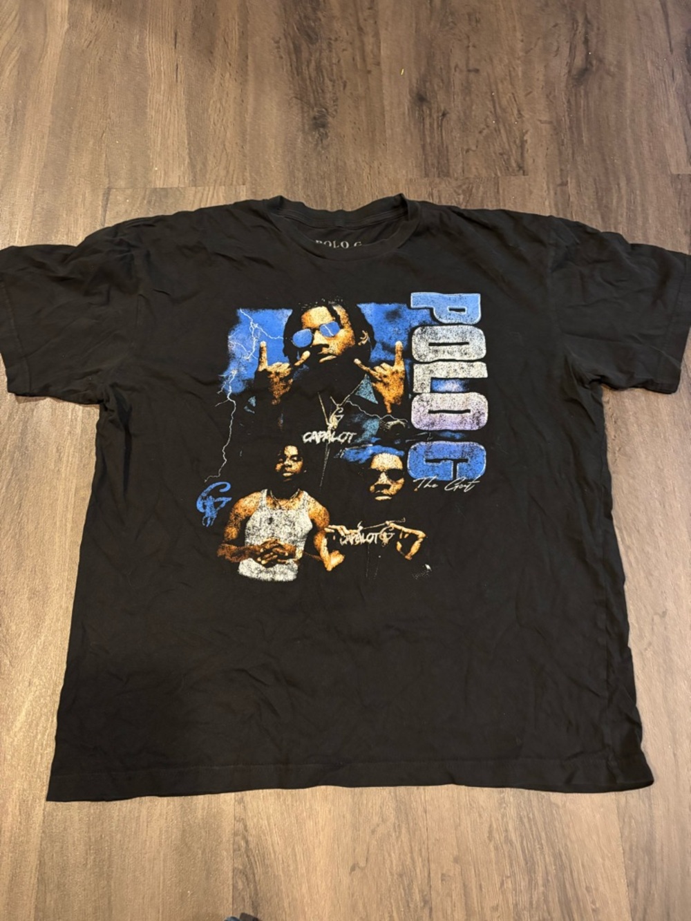 Polo G Shirt black and blue